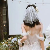 New travel photo small veil short bridal wedding veil bridesmaid veil