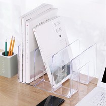 Acrylic bookshelf book stand transparent book stand student desktop storage divider bookshelf office data rack