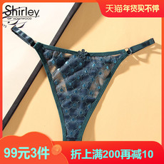 Стринги Женские shirley香琍性感小雏菊透明丁字裤女可调节镂空诱惑t裤低腰无痕内