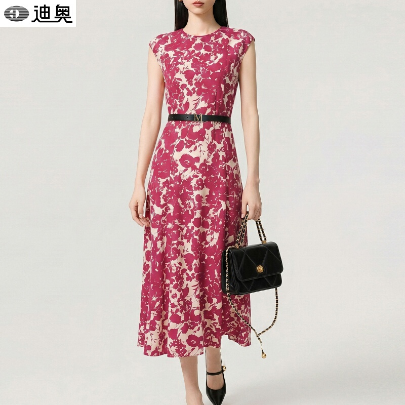 Dior Pure Cotton Floral Dress Summer Women's 2026 New French Romantic Vacation Style Printed Dress Waist-Cinching Sleeveless Dress Dior Pure Cotton Floral Dress Summer Women's 2026 New French Romantic Vacation Style Printed Dress Waist-Cinching Sleeveless Dress