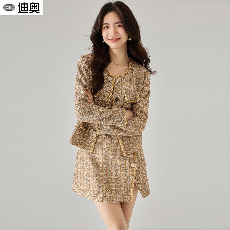 Dior 26 Spring New Collection Chanel-Style Jacket and Dress Set for Women, Haute Couture Socialite Style Tweed Dress Two-Piece Set Dior 26 Spring New Collection Chanel-Style Jacket and Dress Set for Women, Haute Couture Socialite Style Tweed Dress Two-Piece Set