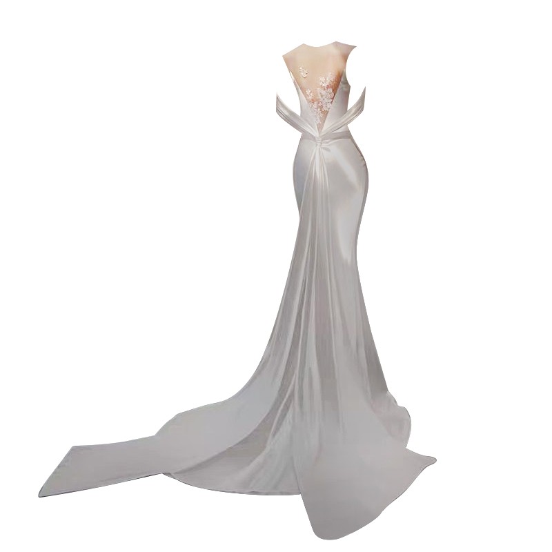 Wedding dress for bride, backless,  Wedding dress for bride, backless,
