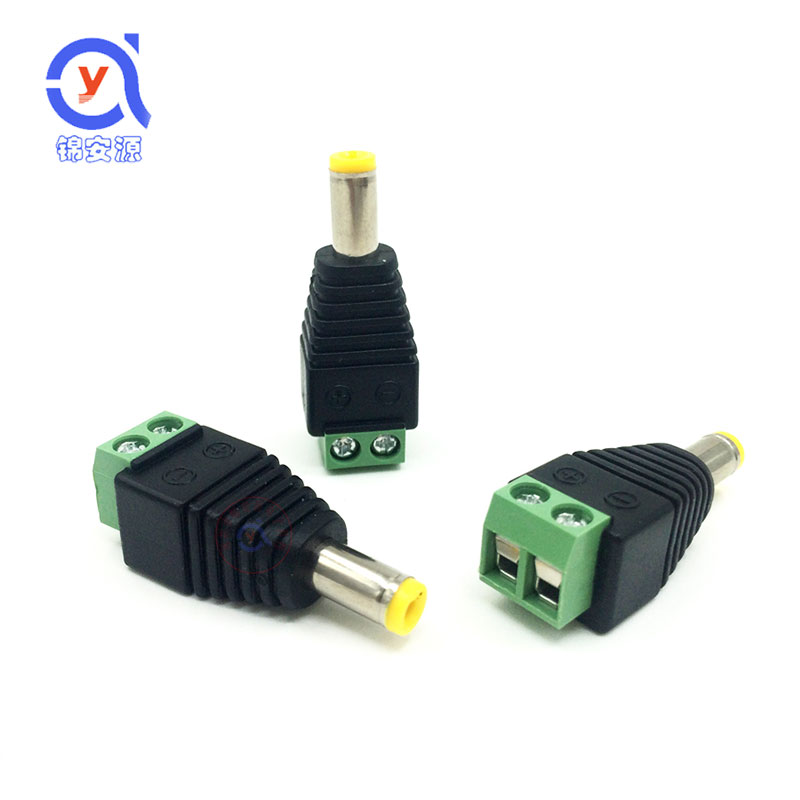 With tuning fork DC public power connector free of welding male head switching wire terminals 12V with wire column DC tuning fork spring sheet plug