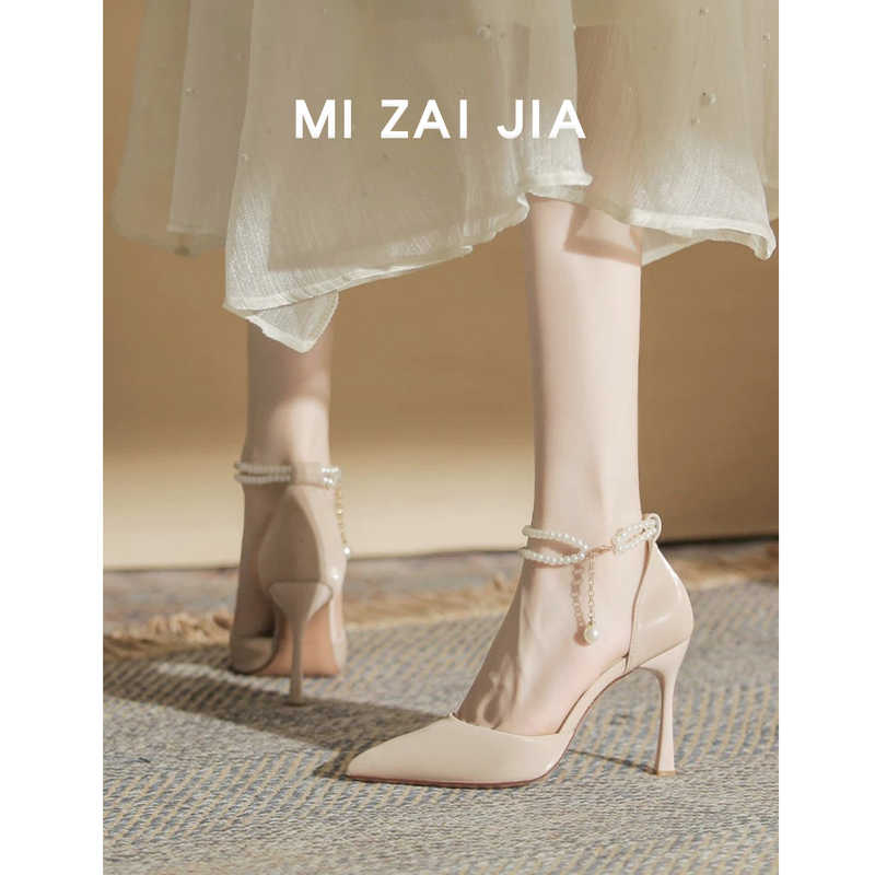 Sheepskin Version, Stiletto Heels with a High-End Feel, Nude-Colored High Heels for Women, 2026 New Summer Hollow-Out Closed-Toe High-Heeled Sandals Sheepskin Version, Stiletto Heels with a High-End Feel, Nude-Colored High Heels for Women, 2026 New Summer Hollow-Out Closed-Toe High-Heeled Sandals