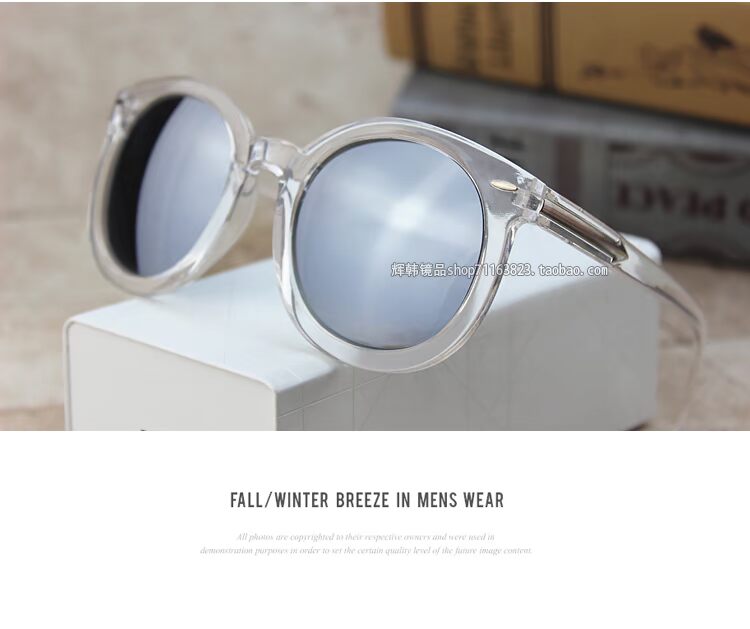 Hàn Quốc kính râm gọng tròn lớn nam và nữ hipster retro kính râm chống tia cực tím kính louis vuitton