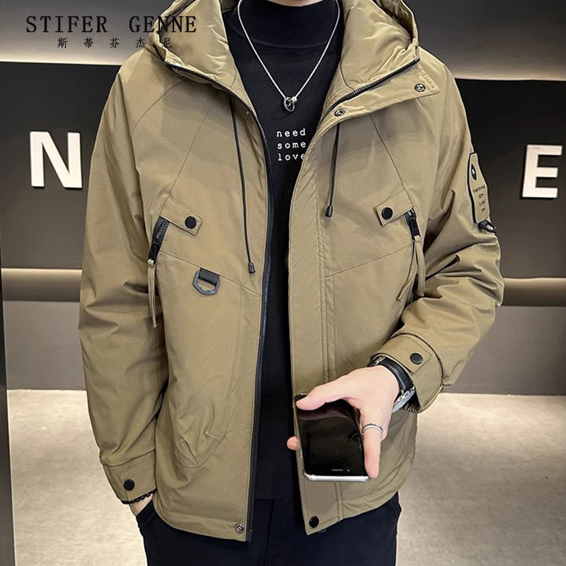 Stephen Men's Jacket for Spring and Autumn, High-End Trendy Brand, Loose Casual Style, Winter Padded and Thickened Men's Jacket Stephen Men's Jacket for Spring and Autumn, High-End Trendy Brand, Loose Casual Style, Winter Padded and Thickened Men's Jacket