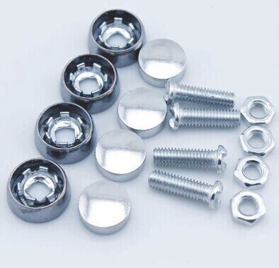 Car row license plate sub universal mounting nut Anti-theft buckle License plate frame nut License plate screw