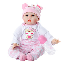 Simulated baby doll rebirth doll 55cm simulated baby girl enamel soft rubber toy gift