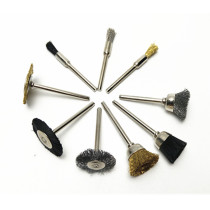 Promotional small copper brush brush flat brush bowl brush T-shaped copper wire brush polished metal rust removal nylon electric grinding accessories 3MM