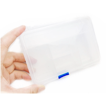 Promotional sliding buckle folding transparent parts Box 5 grid fixed parts box screw nail accessories sample storage box