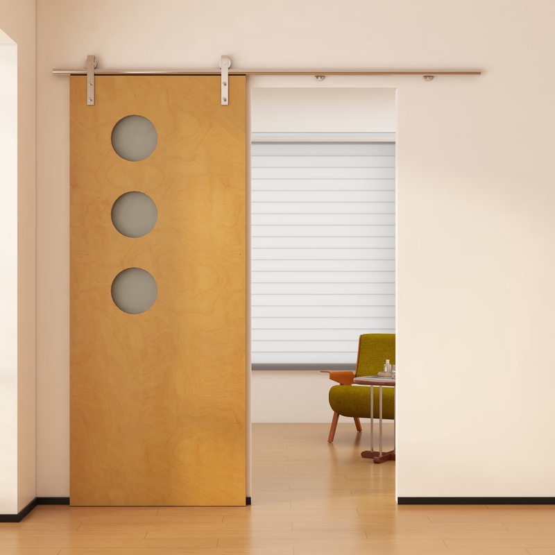 Ocean-Style Panel Barn Doors, Kitchen and Bathroom Glass Sliding Doors, Study Room and Closet Partition Sliding Doors, Solid Wood Doors