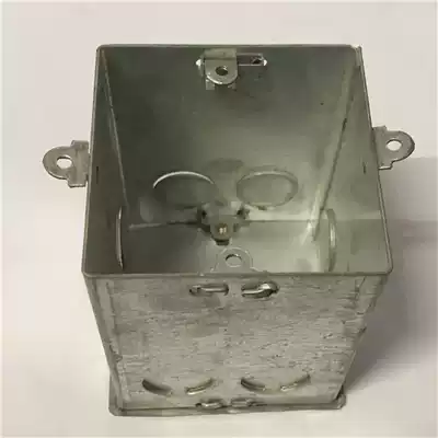 Type 86 iron junction box cassette box through bottom box switch box metal junction box 86H100 outer ear square iron box