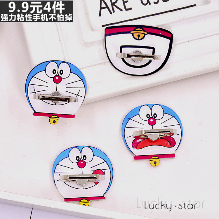 (9 9 4 pcs) Doraemon Jingle cat ring buckle mobile phone holder ring buckle lazy creative bracket
