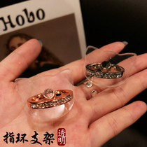 (Buy 1 send 1) personality ring bracket Apple mobile phone universal water drill extravagant atmosphere transparent kitty multisection selection