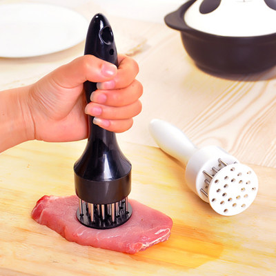New knock meat hammer pine meat needle stainless steel steak hammer home kitchen pork tying utensils tender meat needle roast meat into the taste