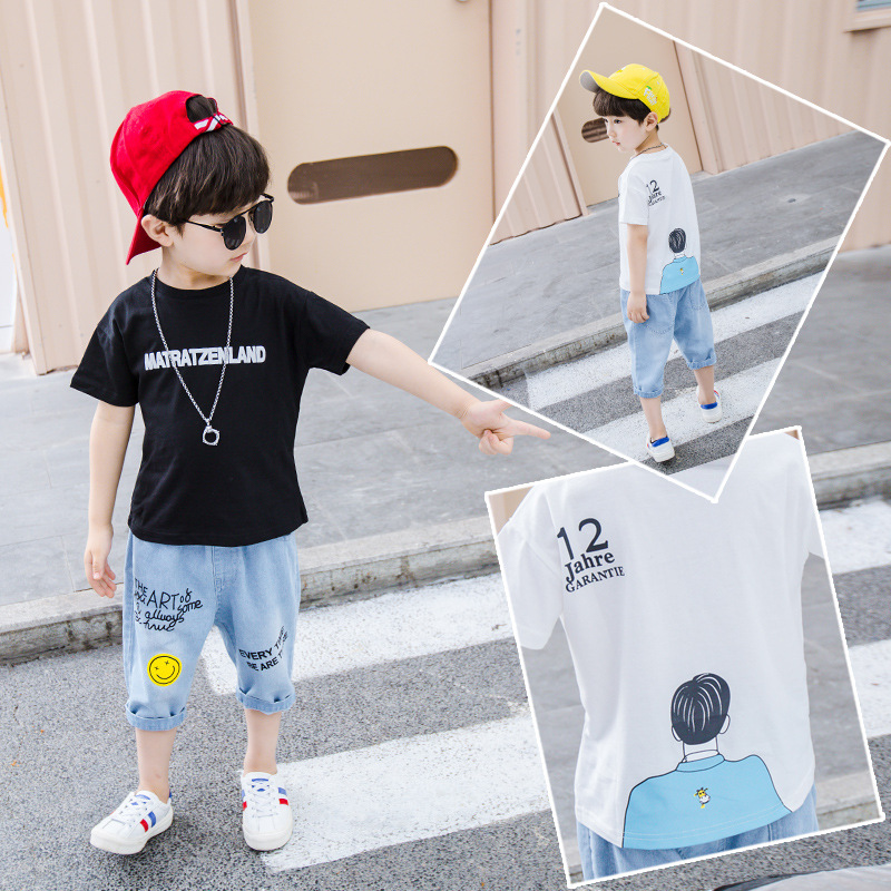 Boy short sleeve T-shirt damp baby summer loaded half sleeve blouse foreign air small children Summer hit undershirt Korean version 2022 new-Taobao