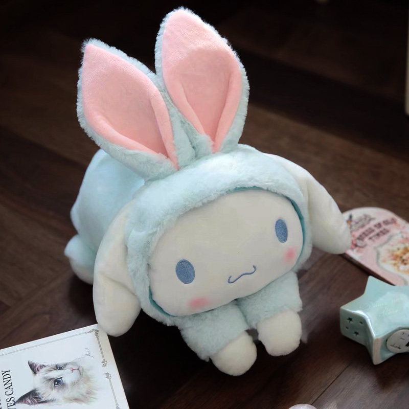 Bunny dog doll big ear dog doll Melody bed girl heart pillow doll car tissue set gift