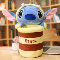 Plush storage bag cute Stitch decoration bedside roll paper debris storage bag dormitory office decoration