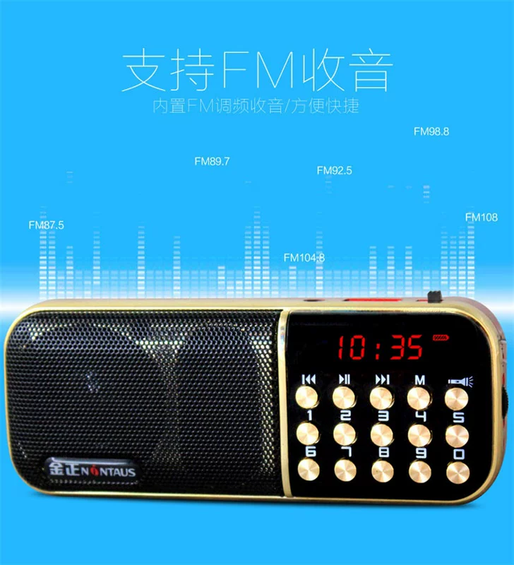 Loa đài Jinzheng 851 loa di động MP3 mini stereo máy nghe nhạc người già Walkman - Máy nghe nhạc mp3