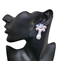 yundance dance new national standard modern Latin dance accessories earrings earrings decorated with diamonds