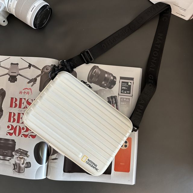 National Geographic shoulder crossbody bag ໂທລະສັບມືຖືເກັບຮັກສາດິຈິຕອນ suitcase Portable travel box ຖົງເຄື່ອງສໍາອາງ