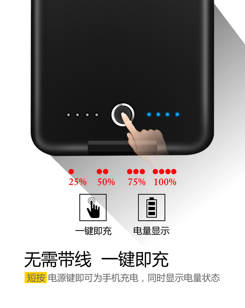 Táo Clip sạc Po iphone6 ​​7 8P pin 6splus di động điện thoại di động vỏ cá tính - Ngân hàng điện thoại di động pin sac du phong