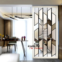Modern simple living room glass screen Bedroom dining room partition wall decoration Double-sided entry entrance Small apartment light luxury