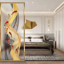 Custom Art Glass Screen Bedroom Partition Wall Trim Light Transmission Starter Genguan Small Household Type Light Lavish Minimalist
