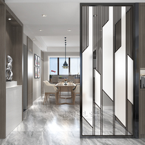 Simple modern screen Bedroom occlusion household partition Living room craft glass door entrance decoration Nordic custom