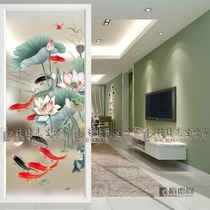 Chinese screen partition living room Modern simple fashion Entrance entrance Decorative glass frosted industrial creative household