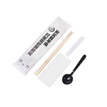 Disposable chopsticks four-piece set take-out packaging tableware spoon set three-piece set restaurant fast food commercial use four-in-one