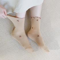 Moon socks spring and autumn cotton postpartum loose pregnant women socks womens autumn and winter warm mid-tube socks October sleep socks