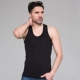 Langsha vest nam cotton Thể thao mỏng thể thao chạy bó sát trắng trẻ trung vượt rào