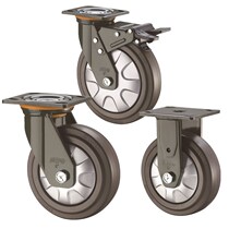 Xiangrong supo wheels mute 4 inches 5 inches 6 inches 8 inches heavy-duty elastic rubber universal push wheels wear-resistant and do not hurt the floor