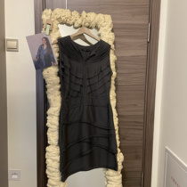 Export order Dark gray irregular layered design vest sleeveless dress short skirt