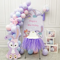 [星黛露达菲熊兔子宝宝宴一周岁生日布置百天派对生日装饰场景布置]