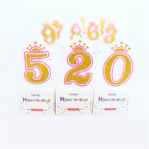 Birthday Candles Digital Candles One Year Day Arrange Childrens Party Decoration Cake Candles Blue Shiny Crown