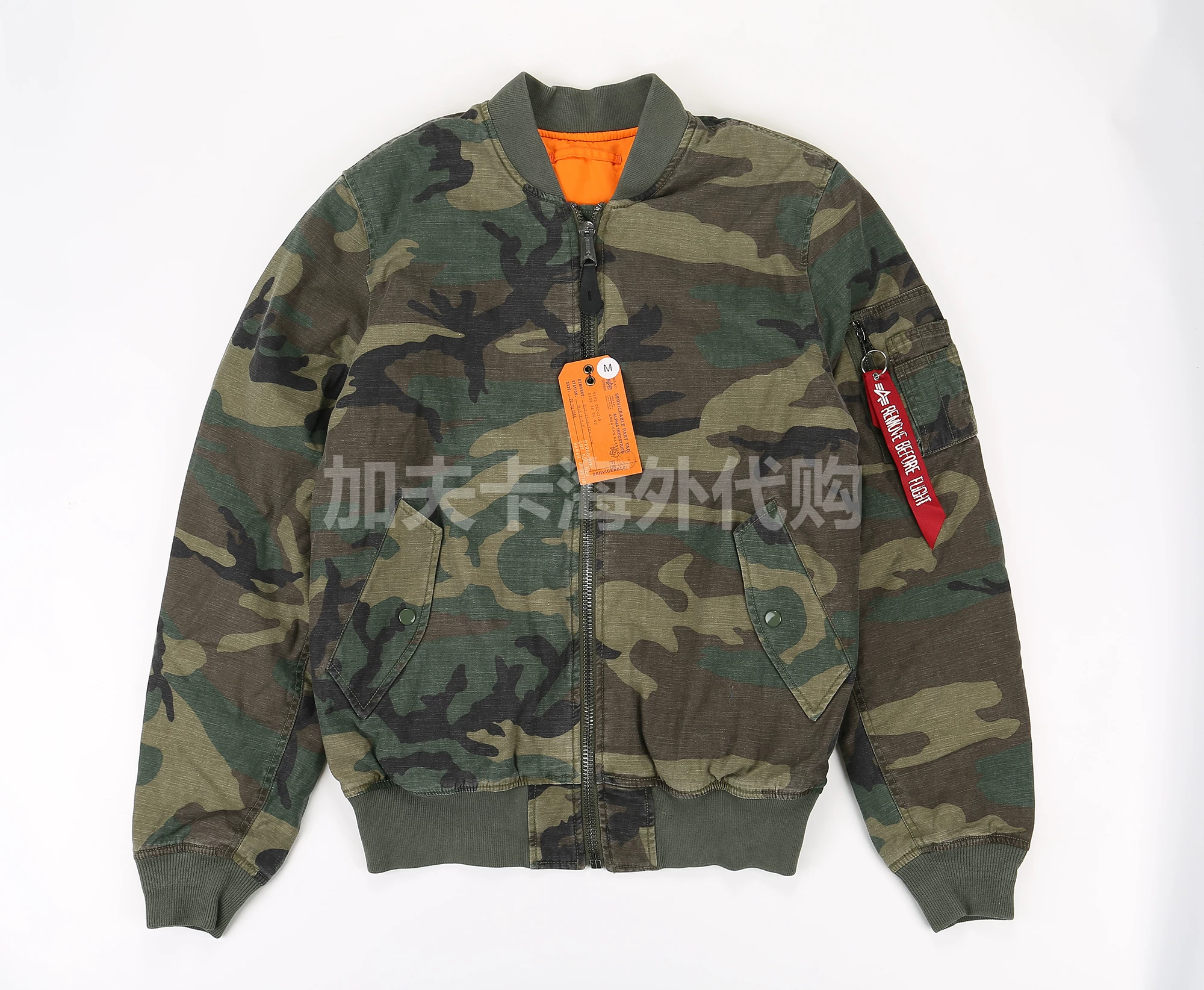 Spot Alpha Industries MA1 flight jacket double-sided thickened cotton jacket MA-1