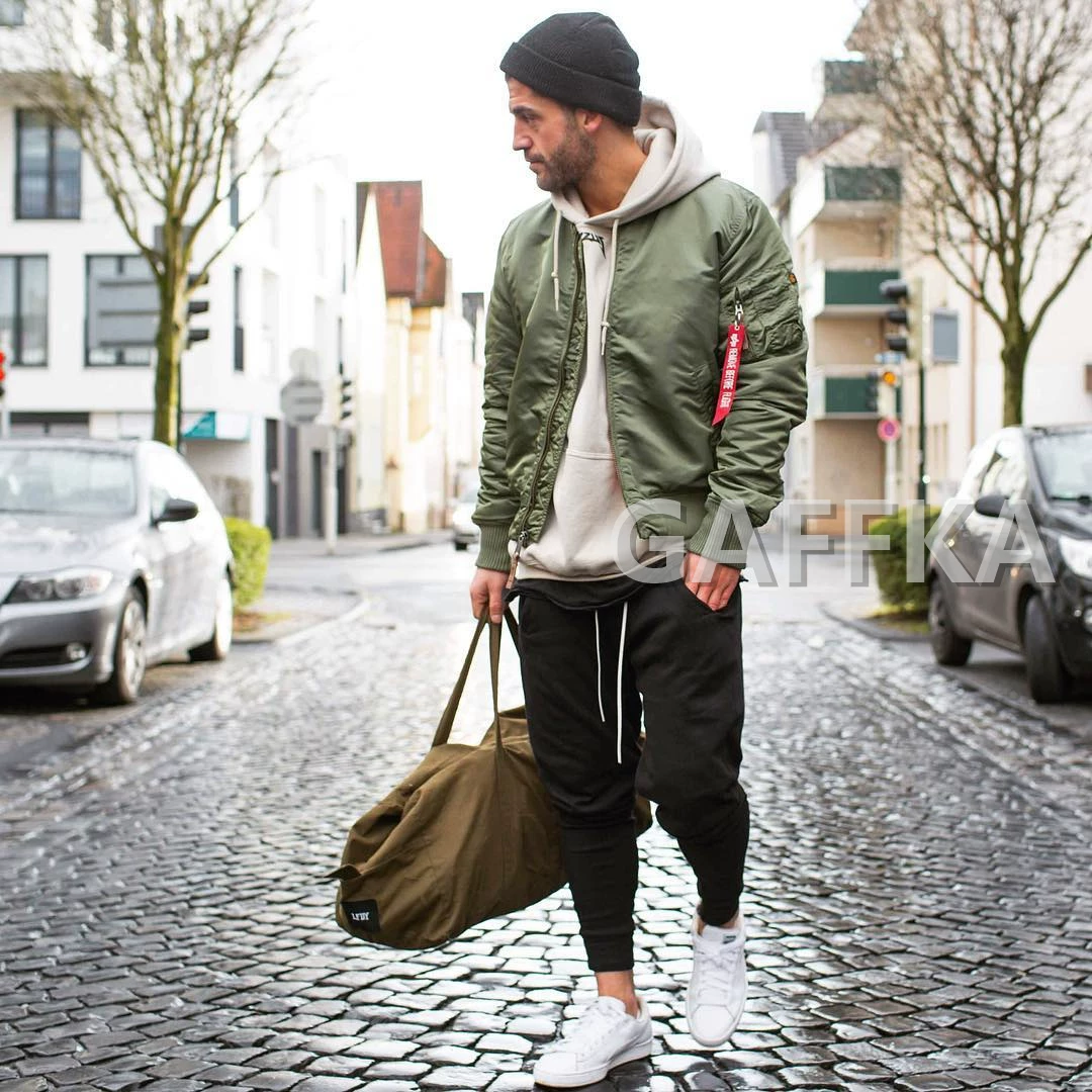 Spot Alpha Industries MA1 flight jacket double-sided thickened cotton jacket MA-1