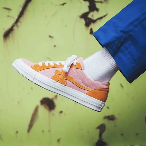 Converse Converse x Golf Le Fleur Федерация цветка Федерация черно -серое зеленое пурпурное порошок синий 18 162128c
