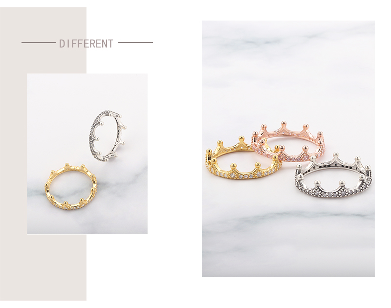 Nóng sterling bạc 925 thời trang khí chất phong cách retro tòa án của phụ nữ nhẫn quý phái thanh lịch vương miện để gửi quà tặng - Nhẫn nhẫn bạch kim