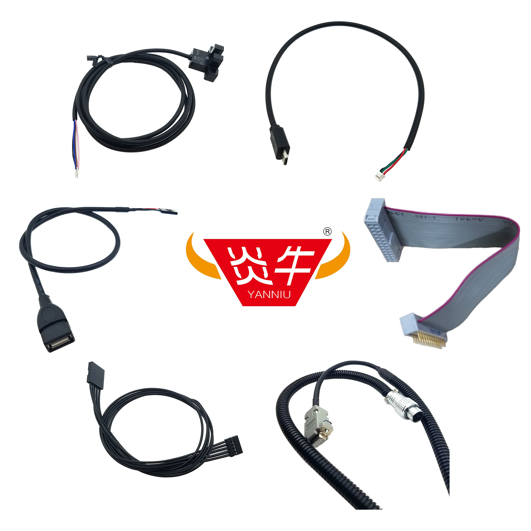 Sample-like harness customised to flat cable AMP molex HIROSE TE JST Automotive connector