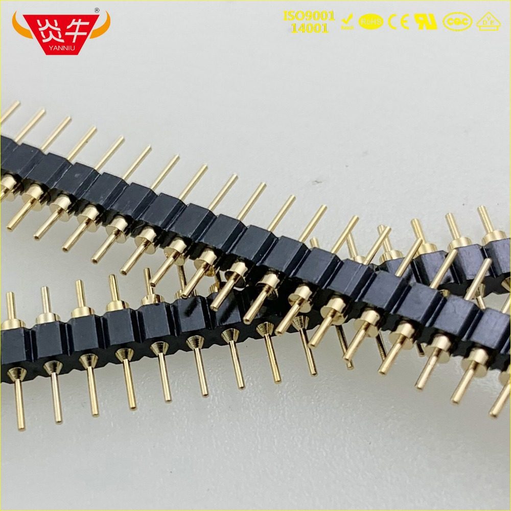 Original dress Taiwan Zhengling Seiko Nextron 2 54mm Single row pin single row of round needle 1*40P gold plated 3U