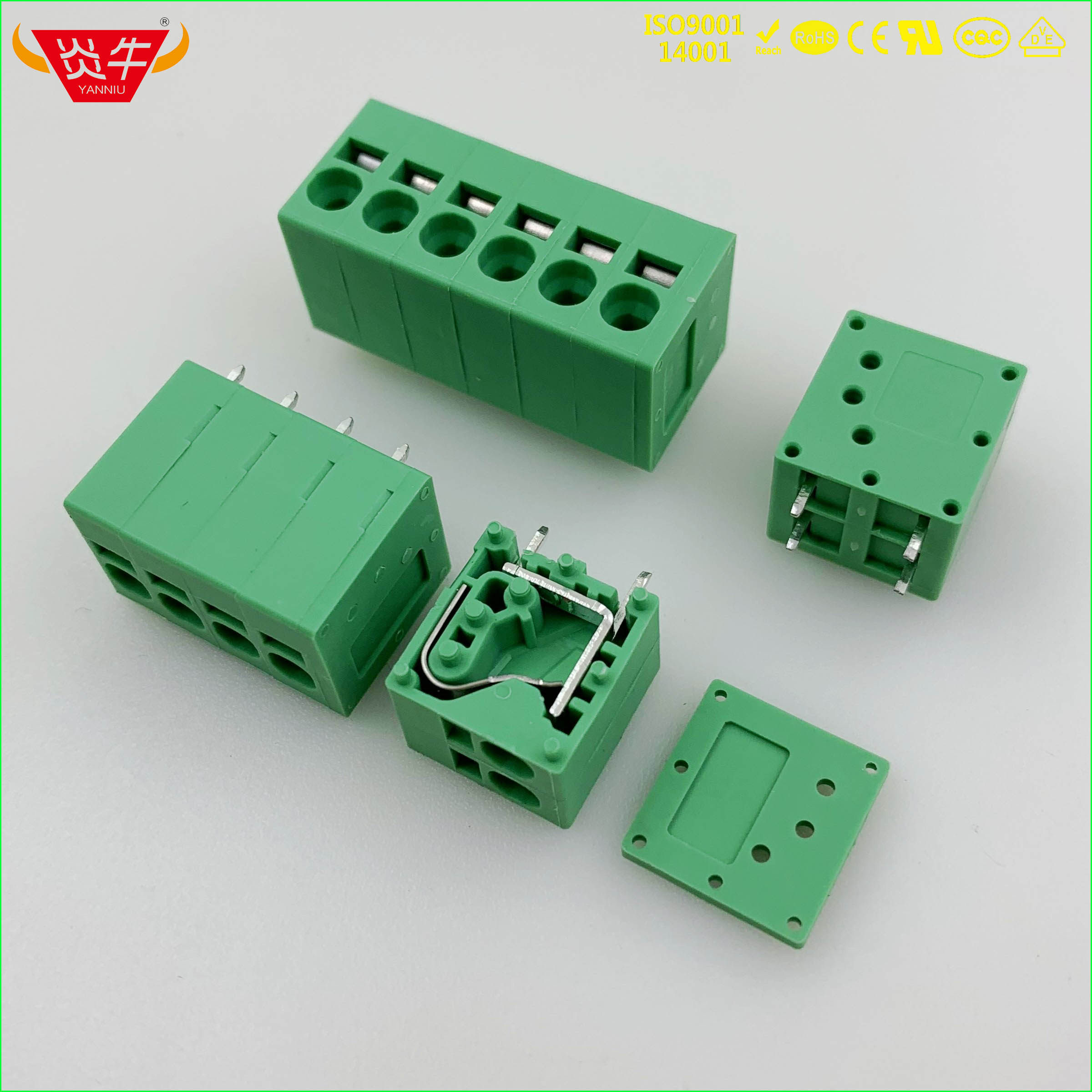 Screw-free spring-type wiring terminal DG271V KF205V 5 0mm SPT2 5 connector connector