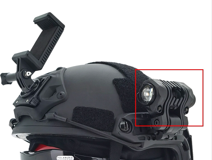 FAST helmet matching bracket tipping bucket car WADSN Vodson mini zoom aluminum alloy LED safety helmet lamp flashlight