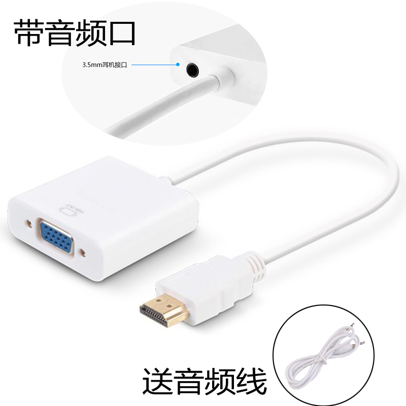 HDMI to VGA with audio network TV upper box monitor converter with audio port projector transfer