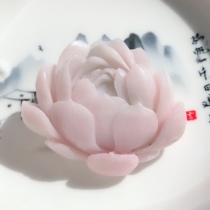 Nanyang Yushan Jade Natural Ice Fluff Red Peony Pollen Pearl Pearl Pearl Jewelry Emerald and Field Neck Hanging