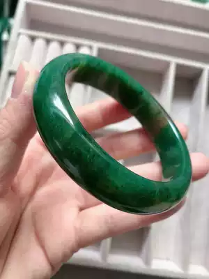 Tianjiao Jade Nanyang 58 old pit White Sky Blue Dushan jade bracelet jade bracelet wide full of spicy green boutique