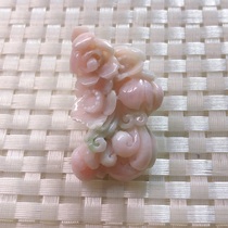 Dushan Jade Hibiscus Red Narcissus Buddha Hand Opening Rich Carved Pink Flower Pendant Pendant Nanyang Natural Jade