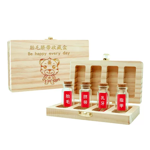 Сувенир для новорожденных, детская деревянная коробка для молочных зубов для хранения пуповины, DIY